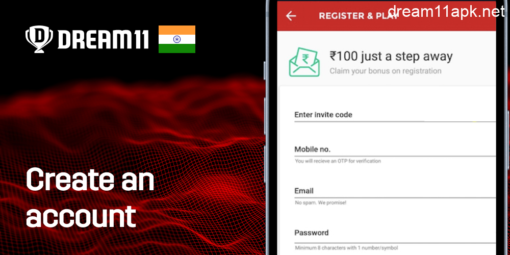 Register your Dream11 account in Apple Device