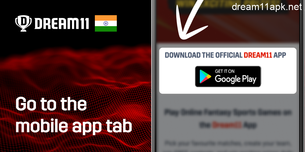 Go to the mobile app Dream11 in Android Device