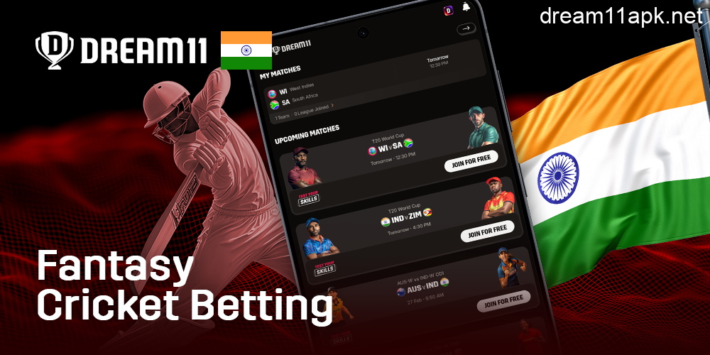 Play fantasy cricket on the Dream11 India app