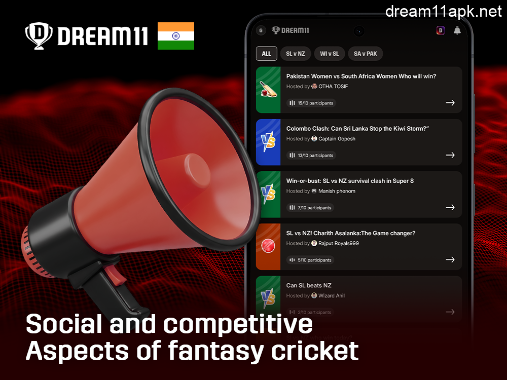 User communities from India on the Dream11 app