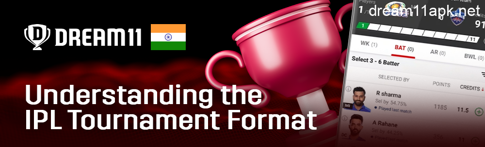 About the IPL tournament format in Dream11 India