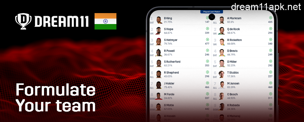 Assemble your team in Dream11 for the IPL tournament